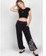 Damenhose Michaela Gautam Cornflower Schwarz