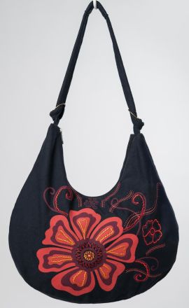 Handtasche Michaela Gautam Moon Schwarz-rot