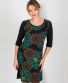 Kleid Michaela Gautam Narami mit Stickereien Schwarz-grün