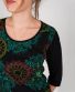 Kleid Michaela Gautam Narami mit Stickereien Schwarz-grün