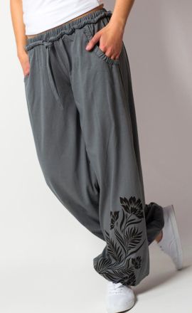 Damenhose Purano aus leichter Baumwolle Grau