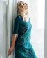Kleid Michaela Gautam Narami mit Stickereien Türkis
