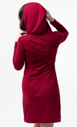 Kleid Michaela Gautam Luga mit Stickerei Bordeaux