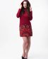 Kleid Michaela Gautam Luga mit Stickerei Bordeaux