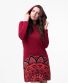 Kleid Michaela Gautam Luga mit Stickerei Bordeaux