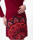 Kleid Michaela Gautam Luga mit Stickerei Bordeaux