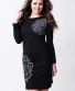 Kleid Michaela Gautam Kadhya mit gesticktem Mandala Schwarz