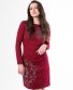 Kleid Michaela Gautam Kadhya mit gesticktem Mandala Bordeaux