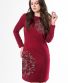 Kleid Michaela Gautam Kadhya mit gesticktem Mandala Bordeaux