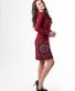Kleid Michaela Gautam Kadhya mit gesticktem Mandala Bordeaux