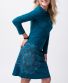 Kleid Michaela Gautam Kadhya mit gesticktem Mandala Petrol