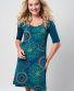 Kleid Michaela Gautam Narami mit Stickereien Türkis