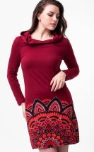 Kleid Michaela Gautam Luga mit Stickerei Bordeaux