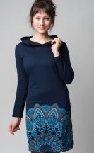 Kleid Michaela Gautam Luga mit Stickerei Navy