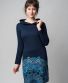 Kleid Michaela Gautam Luga mit Stickerei Navy