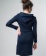 Kleid Michaela Gautam Luga mit Stickerei Navy