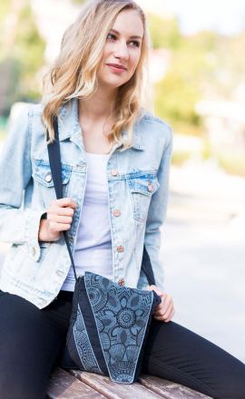 Handtasche Mini Purano Grau