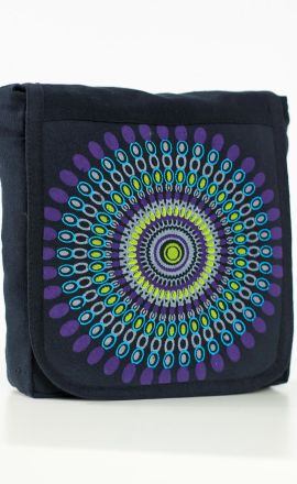 Handtasche Purano Flap Schwarz-lila