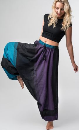 Haremshose Michaela Gautam Āyata Violett-Türkis