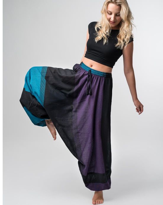 Haremshose Michaela Gautam Āyata Violett-Türkis