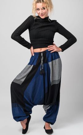 Haremshose Michaela Gautam Āyata Blau-grau