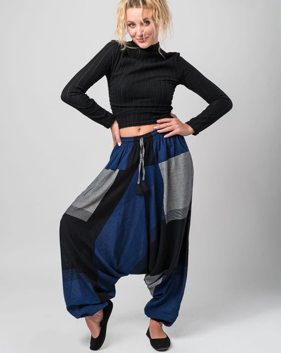 Haremshose Michaela Gautam Āyata Blau-grau