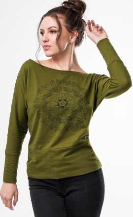 Leichtes Sweatshirt Michaela Gautam Rhamri Khaki