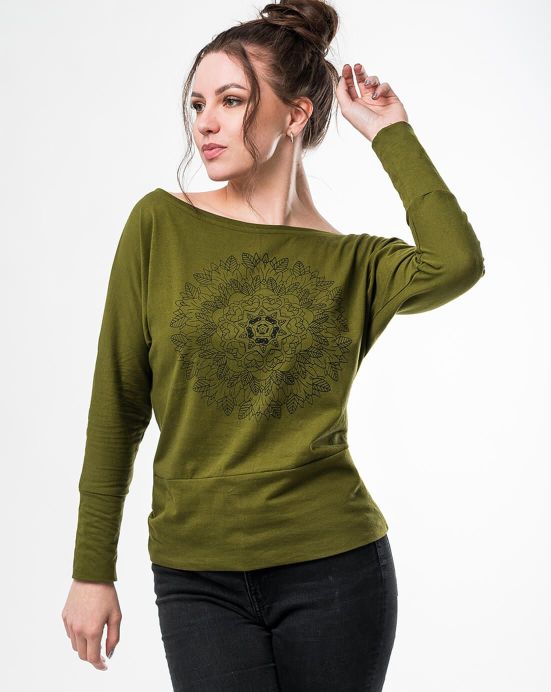 Leichtes Sweatshirt Michaela Gautam Rhamri Khaki